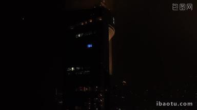 大连星海广场夜景高清航拍